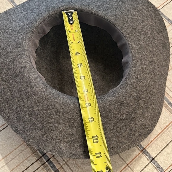 Charcoal Gray Wool Hat 4” Wide Brim Floppy Boho Cottagecore Peasant Romantic Hat - Picture 7 of 11